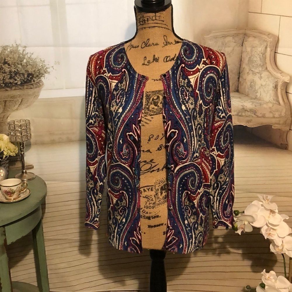 PREMISE STUDIO PAISLEY CARDIGAN  